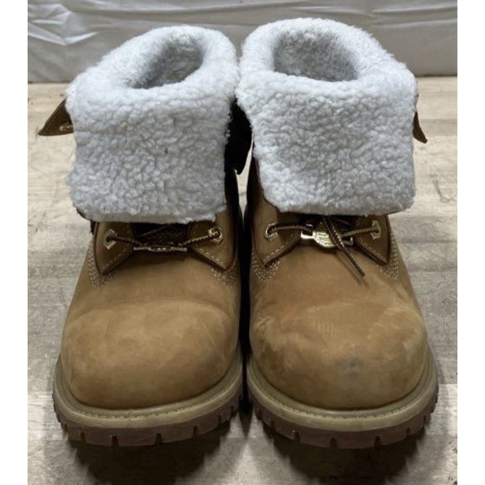 Timberland Authentics Teddy Fleece Fold-Down Boots Women's Size 8 Waterproof